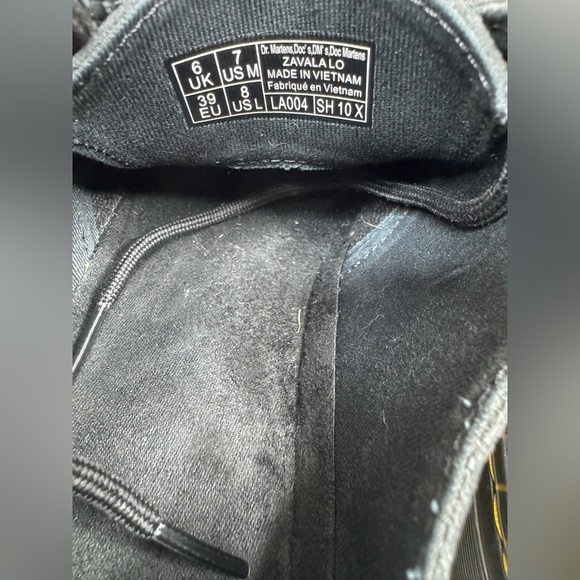 Dr. Martens Zavala Lo Black Leather 3 Hole Oxford Womens Size 8 - Picture 9 of 11